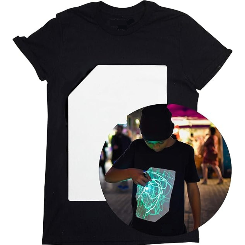 Big Rectangle Patch Glow in the Dark Interactive T shirt