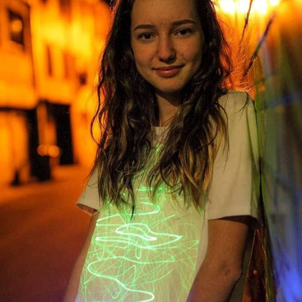 Big Rectangle Patch Glow in the Dark Interactive T shirt