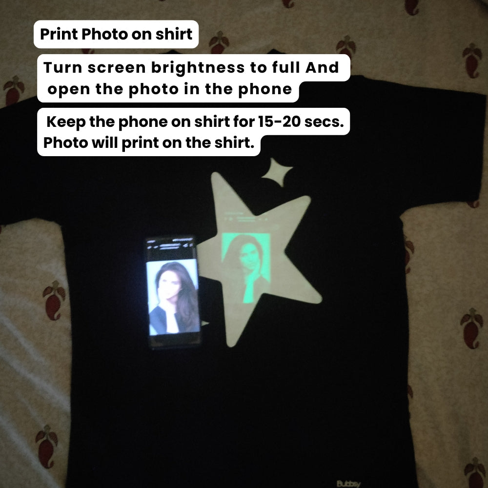 Stars Glow in the Dark Interactive T shirt